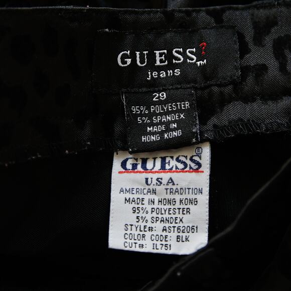 Guess Velvet y2k Animal Print Bootcut pants size 29 - Picture 3 of 4